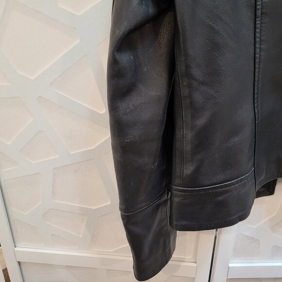 DOMA brand leather moto jacket - size small - lamb nappa - Picture 7 of 10
